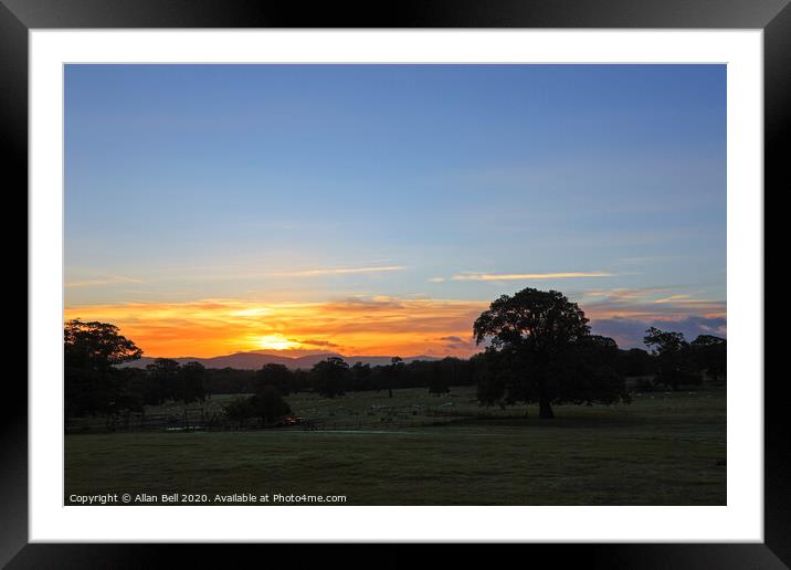 Sunrise over Clwydian Range Framed Mounted Print by Allan Bell