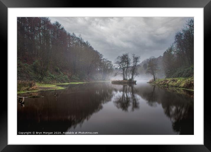 The top lake at Penllergare valley woods Framed Mounted Print by Bryn Morgan