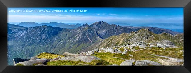 The View from Goatfell, Isle of Arran, Scotland Framed Print by Navin Mistry