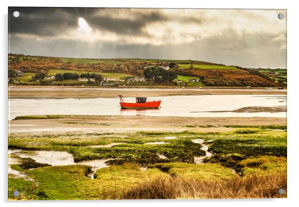 Teifi Estuary Storm, Pembrokeshire, Wales, UK Acrylic by Mark Llewellyn