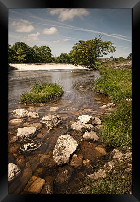 River Wharfe - Grassington Framed Print by Eddie John