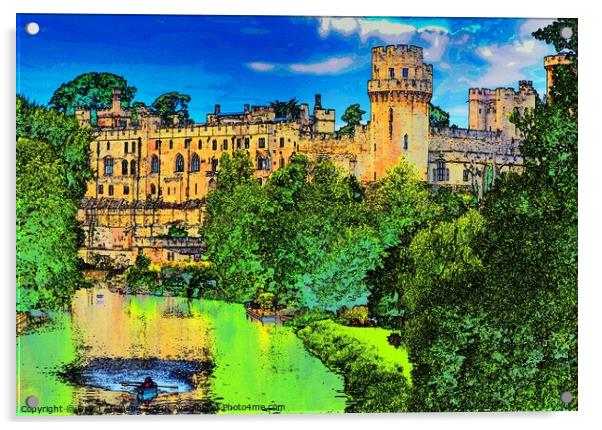 Warwick Castle Acrylic by David Atkinson