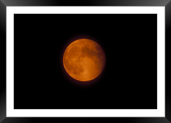 Lunar Eclipse June 2011 Framed Mounted Print by Eddie Howland