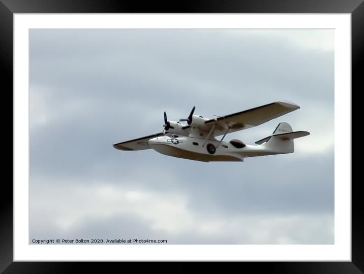 Consolidated  PBY Catalina Flying Boat at Southend on Sea, Essex. Framed Mounted Print by Peter Bolton