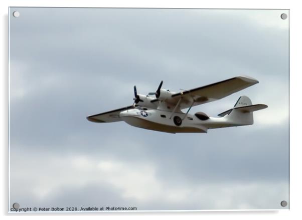 Consolidated  PBY Catalina Flying Boat at Southend on Sea, Essex. Acrylic by Peter Bolton