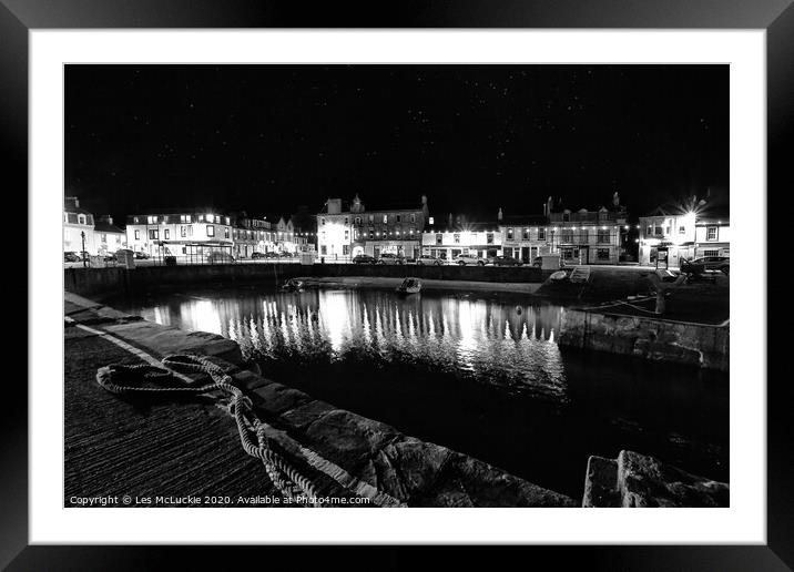 Serene Nighttime Scene Framed Mounted Print by Les McLuckie