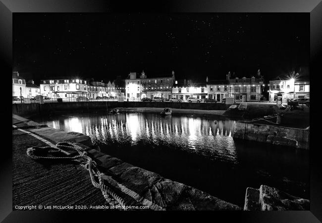 Serene Nighttime Scene Framed Print by Les McLuckie