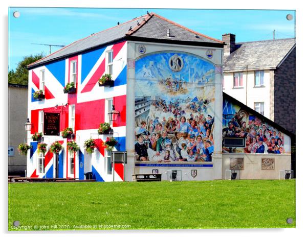 The Union Inn at Saltash in Cornwall. Acrylic by john hill