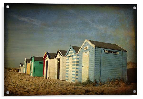 Beach Huts at Southwold, Suffolk Acrylic by Dave Turner