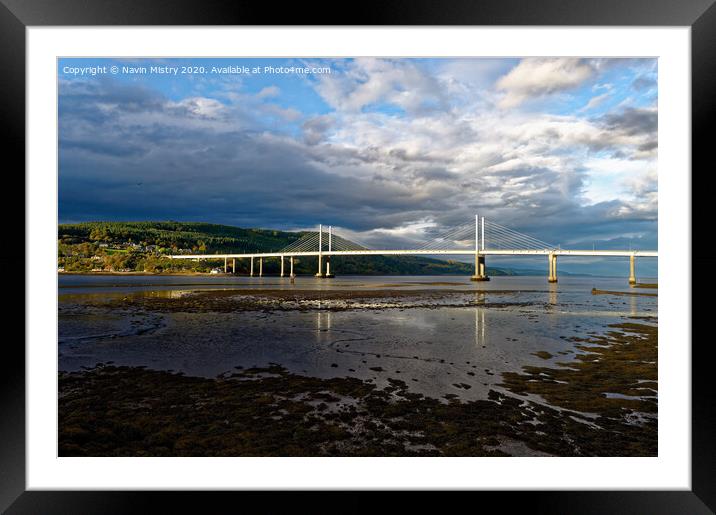 The Kessock Bridge, Inverness, Highland, Scotland Framed Mounted Print by Navin Mistry