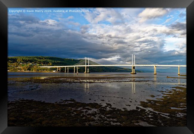The Kessock Bridge, Inverness, Highland, Scotland Framed Print by Navin Mistry