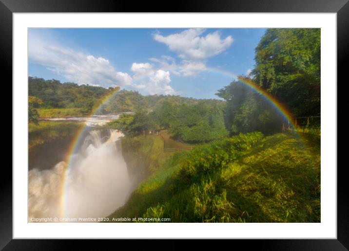 Rainbow over the Murchison Falls Framed Mounted Print by Graham Prentice
