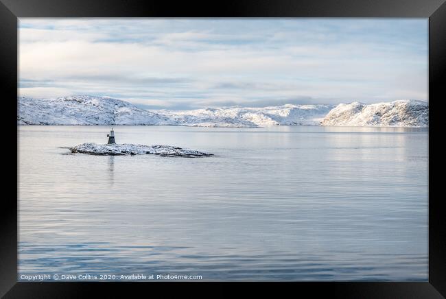 Norway Coast in Winter Framed Print by Dave Collins
