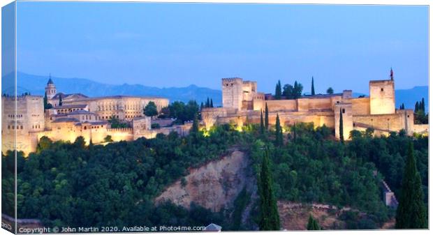 Alhambra Palace Canvas Print by John Martin
