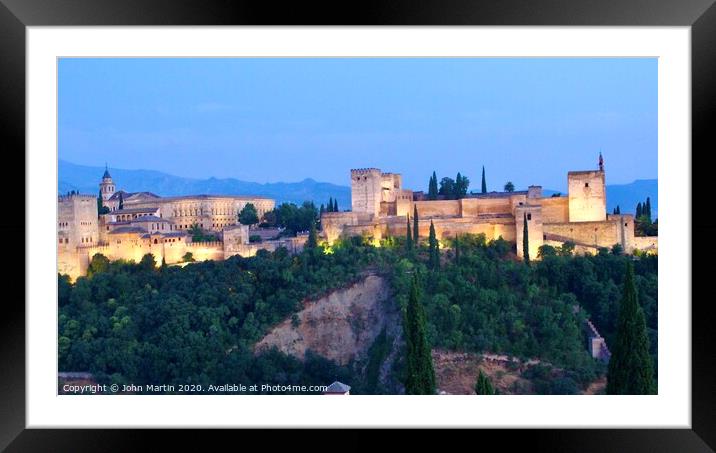 Alhambra Palace Framed Mounted Print by John Martin