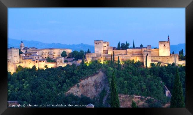 Alhambra Palace Framed Print by John Martin