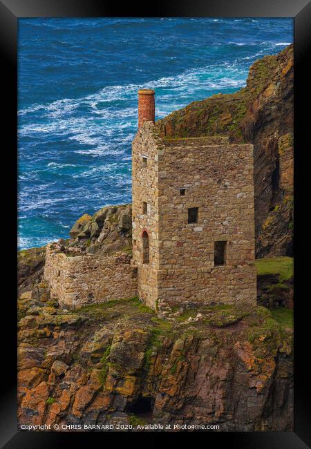 Crown Mines Botallack Framed Print by CHRIS BARNARD