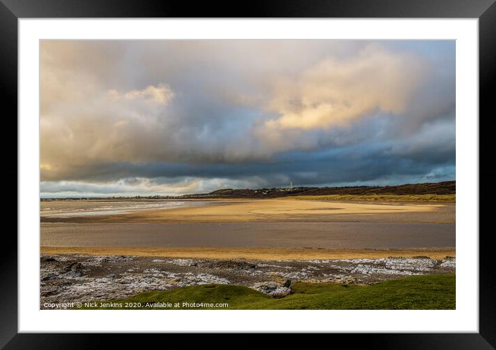 River Ogmore Estuary Ogmore by Sea Glamorgan Coast Framed Mounted Print by Nick Jenkins