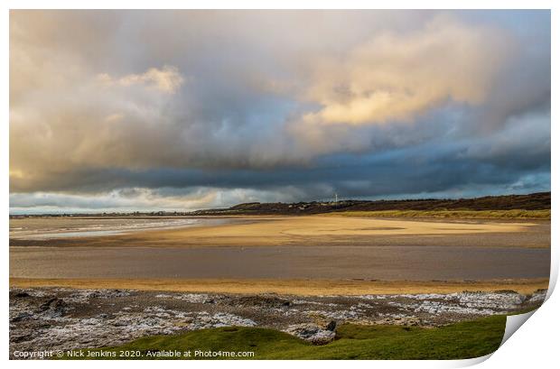 River Ogmore Estuary Ogmore by Sea Glamorgan Coast Print by Nick Jenkins