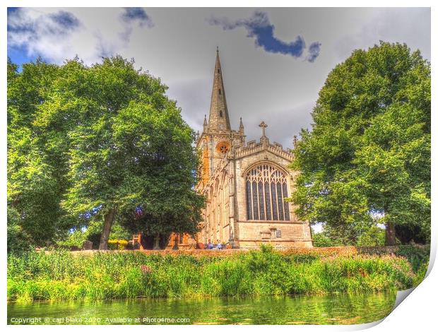 church on the avon Print by carl blake