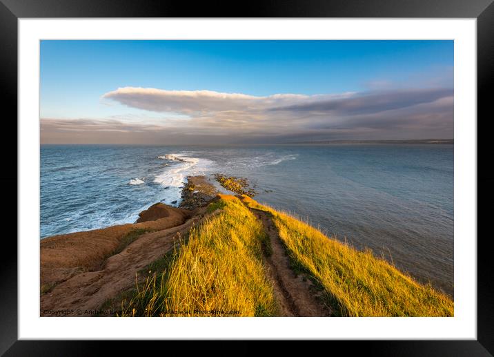 Filey Brigg, North Yorkshire Framed Mounted Print by Andrew Kearton