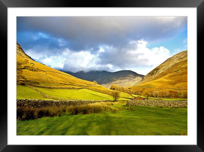The Path Through The Valley Framed Mounted Print by Trevor Kersley RIP