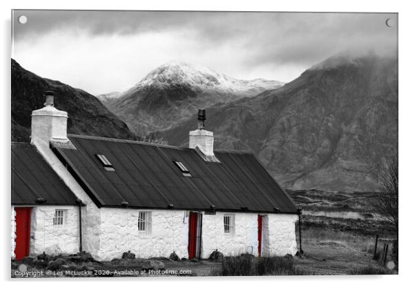 Stunning Blackrock Cottage in Monochrome Acrylic by Les McLuckie