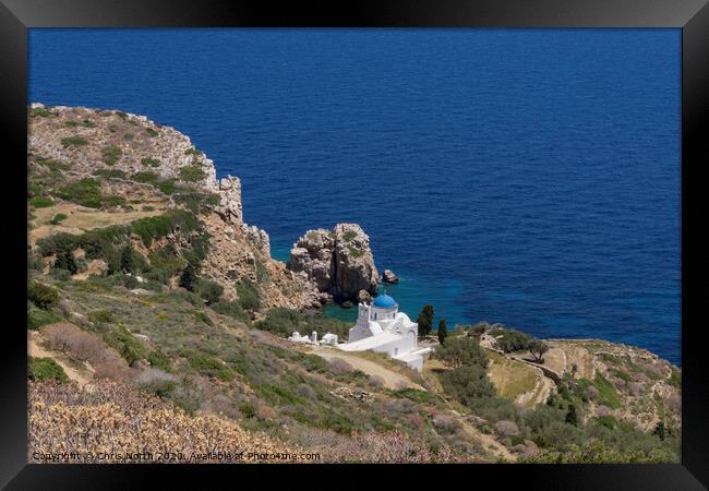 Panagia Poulati Church on the island of Sifnos. Framed Print by Chris North