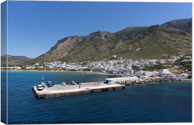 Harbour on the island of Sifnos. Canvas Print by Chris North