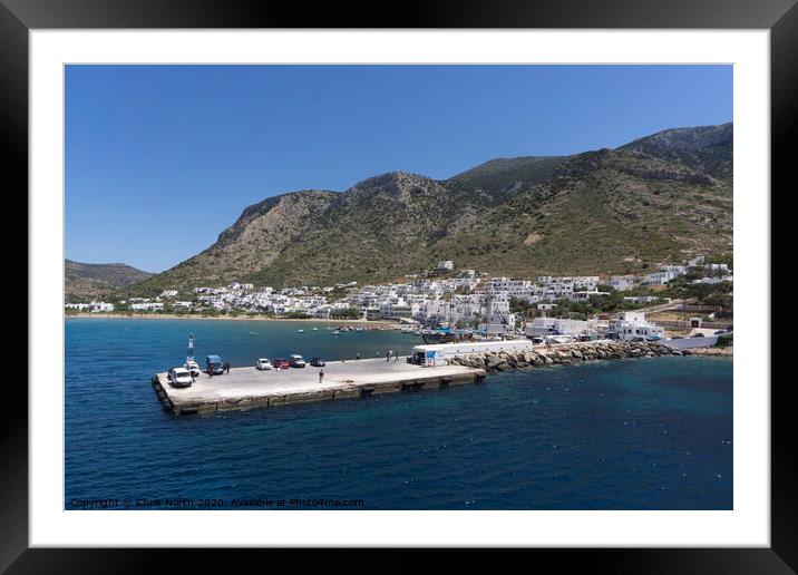 Harbour on the island of Sifnos. Framed Mounted Print by Chris North