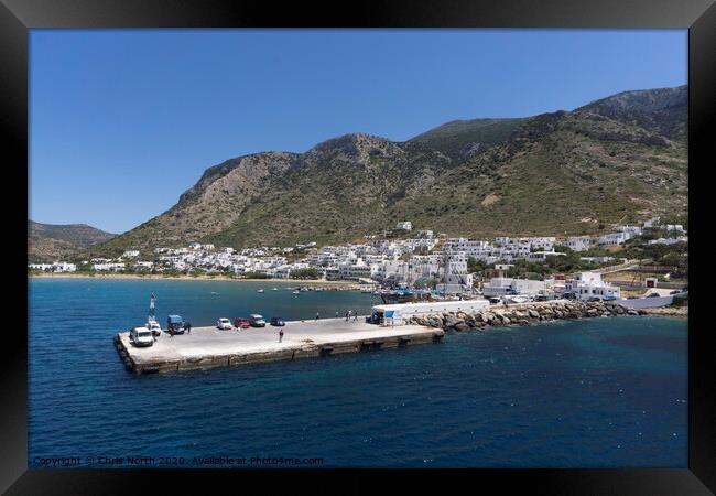 Harbour on the island of Sifnos. Framed Print by Chris North