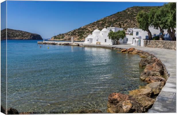 Vathy on the island of Sifnos. Canvas Print by Chris North