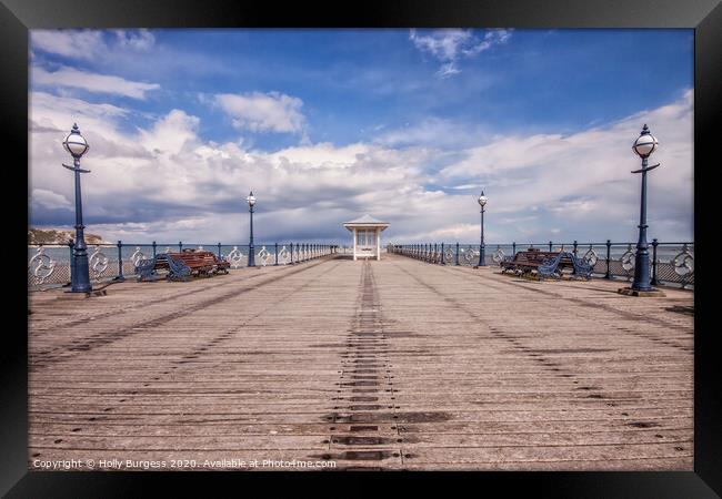 Swanage Pier Victorian Pier, restored for event of history  Framed Print by Holly Burgess
