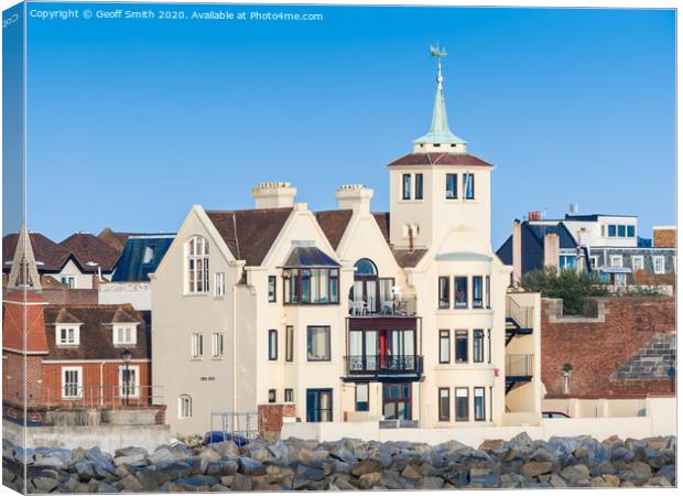 Tower House in Old Portsmouth Canvas Print by Geoff Smith