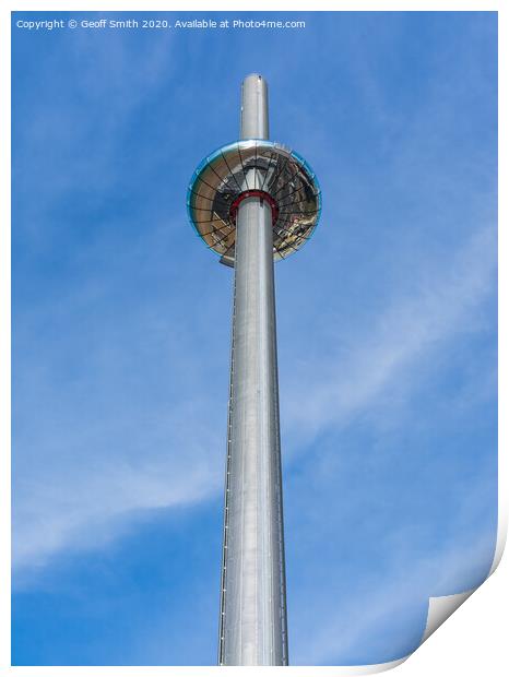 i360 Observation Tower in Brighton Print by Geoff Smith