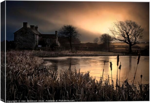 On Winter Pond Canvas Print by Alan Jenkinson