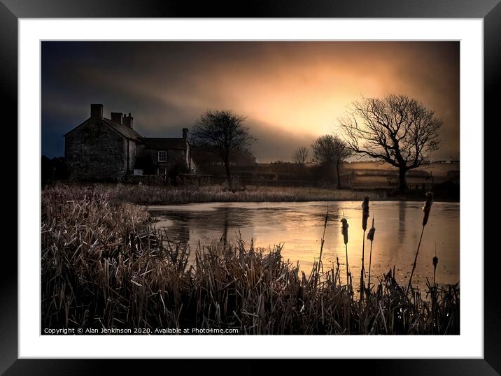 On Winter Pond Framed Mounted Print by Alan Jenkinson