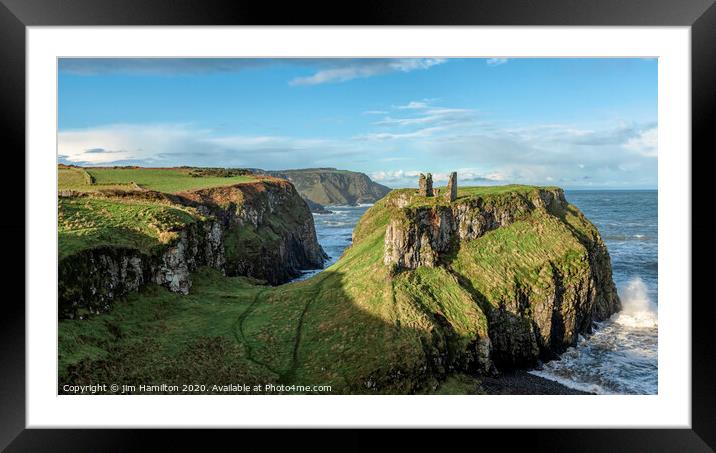 Dunseverick Castle,County Antrim, Northern Ireland Framed Mounted Print by jim Hamilton