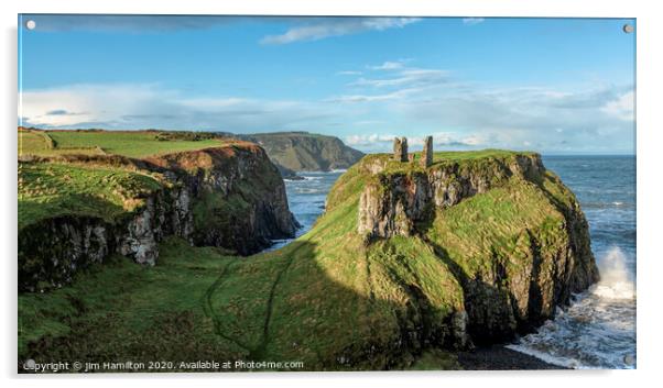 Dunseverick Castle,County Antrim, Northern Ireland Acrylic by jim Hamilton