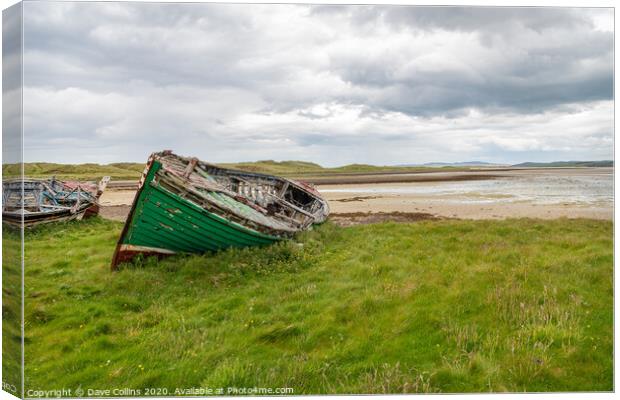 Abandoned Boats, Machaire Rabhartaigh - Magheroart Canvas Print by Dave Collins