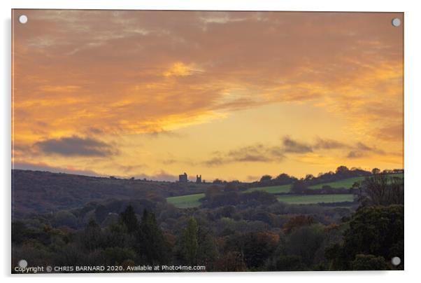 Bodmin Moor Sunset Acrylic by CHRIS BARNARD