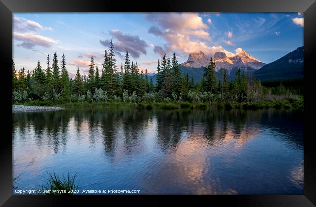 Three Sisters, Canmore Framed Print by Jeff Whyte