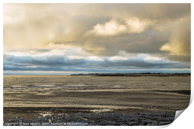 The River Ogmore Estuary Glamorgan Heritage Coast  Print by Nick Jenkins