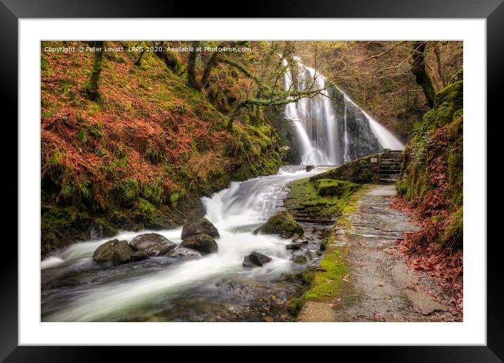 Ceunant Mawr Waterfall, Llanberis Framed Mounted Print by Peter Lovatt  LRPS
