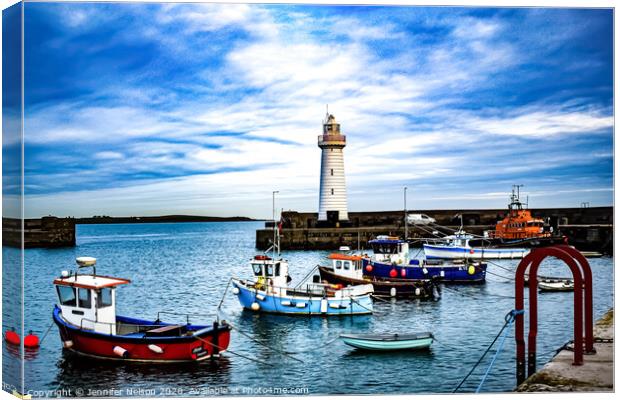 Donaghadee Harbour - Northern Ireland  Canvas Print by Jennifer Nelson