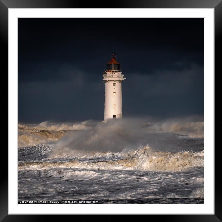 Storm Ciara over the Wirral Framed Mounted Print by jim cooke