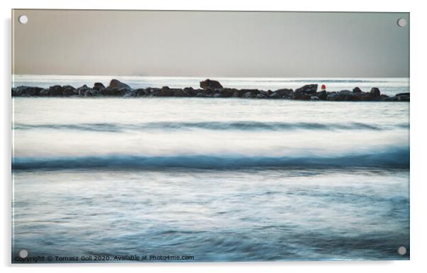 Horizontal waves Acrylic by Tomasz Goli