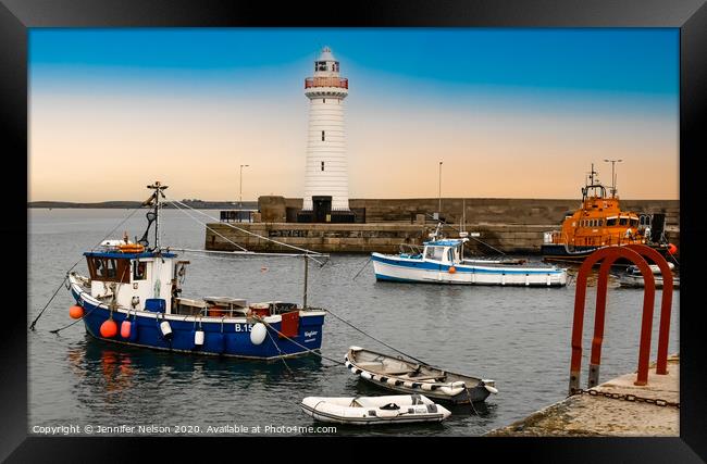 Donaghadee Lighthouse - Northern Ireland  Framed Print by Jennifer Nelson