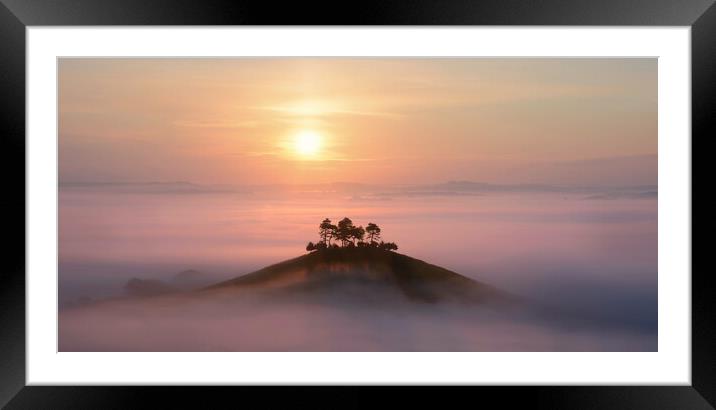 Colmer's Hill Panoramic Crop Framed Mounted Print by David Neighbour