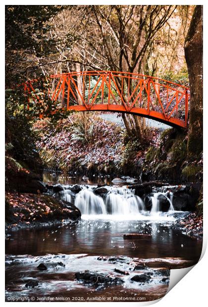 Red Bridge at Gosford Forest  Print by Jennifer Nelson